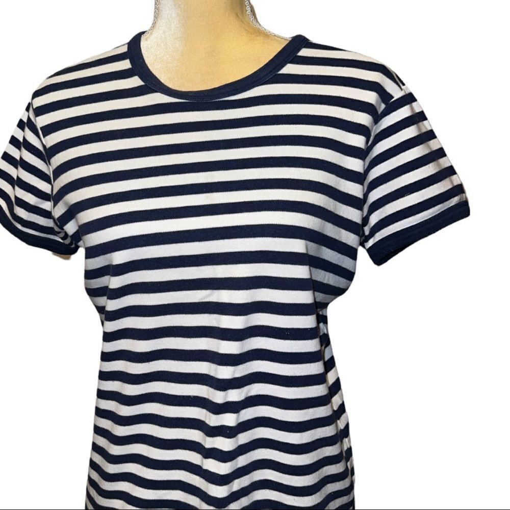 Cherokee black and white striped top